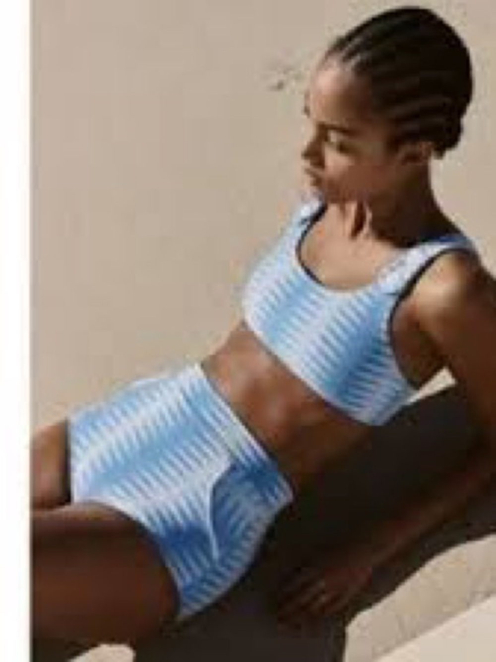 Seea Georgia bikini top in blue size M